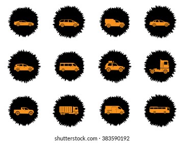 Vehicles color icon for web sites and user interface