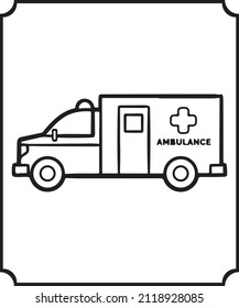 1,100 Ambulance coloring page Images, Stock Photos & Vectors | Shutterstock