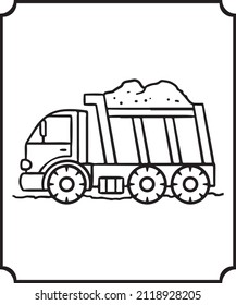 Vehicles Coloring Pages Kids Toddlers Stock Vector (royalty Free 