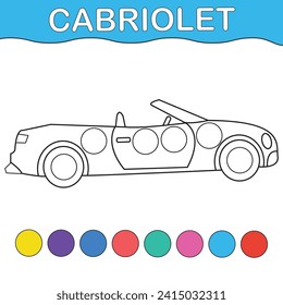 vehicles dot markers coloring page 
