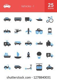 Vehicles Filled Icons