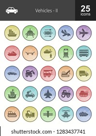 Vehicles Filled Icons