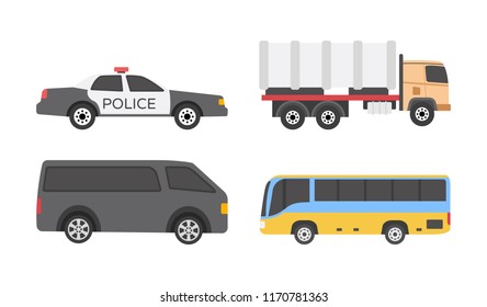 
Vehicles Flat icons
