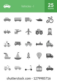 Vehicles Flat Icons