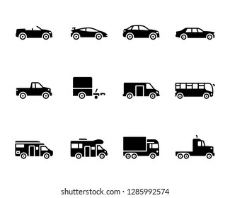 Vehicles icon set