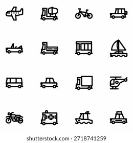 Fahrzeugsymbolsatz, Vektorgrafik