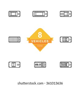 Vehicles Icons ( Line Icon )