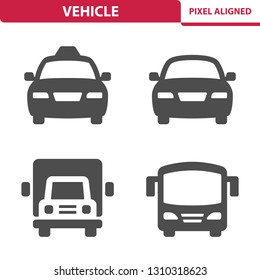 Vehicles Icons. Professional, pixel perfect icons, EPS 10 format.