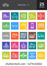 Vehicles Line Icons