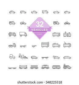 Vehicles ( Line Icons )