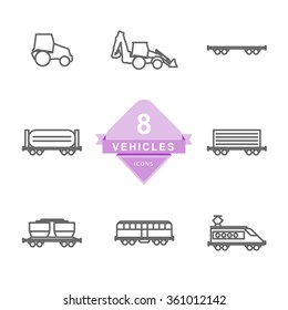 Vehicles ( Line Icons )