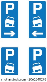 Vehicles may be parked partially on the verge or footway (Alternative types), road signs in the United Kingdom