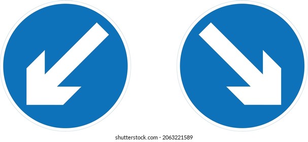 Vehicles must pass on the side indicated (Alternative types), road signs in the United Kingdom