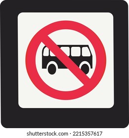 vehicles are prohibited area symbol vector icon flat sign symbol with exclamation mark isolated on white background