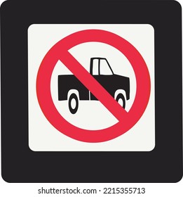 Fahrzeuge sind verboten Symbol für Vektorsymbol mit Zeichen für Ausrufezeichen einzeln auf weißem Hintergrund