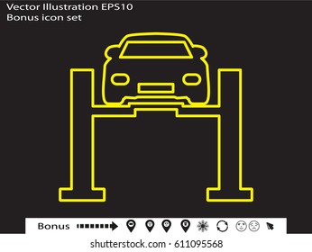 Vehicles for repair, icon, vector illustration eps10