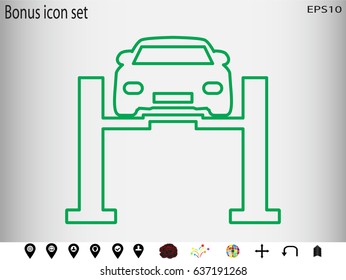 Vehicles for repair, icon, vector illustration eps10