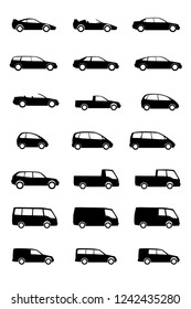 Vehicles Silhouette Set