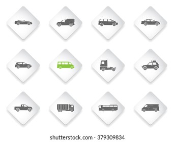 Vehicles  simply symbols for web and user interface