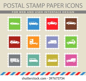Vehicles  simply symbols for web and user interface