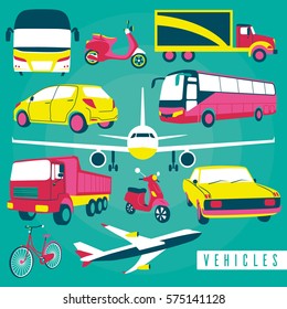 Vehicles - Transportation Set
