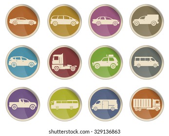 Vehicles Vector Web Icon Set