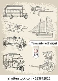 vehicles, vintage set
