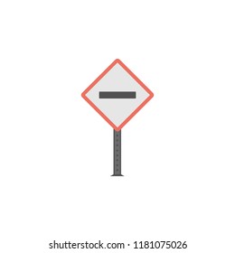 Vehicular traffic colored icon. Element of road signs and junctions icon for mobile concept and web apps. Colored Vehicular traffic can be used for web and mobile on white bakgorund