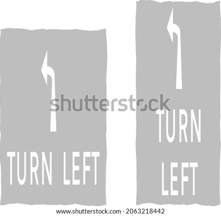 Vehicular traffic must turn left (Alternative types), road signs in the United Kingdom