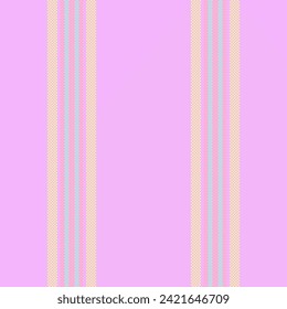 Veil seamless pattern vertical, lovely background fabric vector. Cotton lines stripe textile texture in light and lime color.