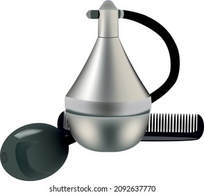 veil sprayer and barber comb