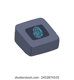 Ilustración vectorial de dispositivo de seguridad biométrica de vena. tecnología de escáner, control de acceso, verificación de Identificación vena dispositivo de seguridad biométrica. símbolo aislado