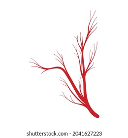 Vein of human vector cartoon icon. Vector illustration artery of blood on white background. Isolated cartoon illustration icon of vein of human .