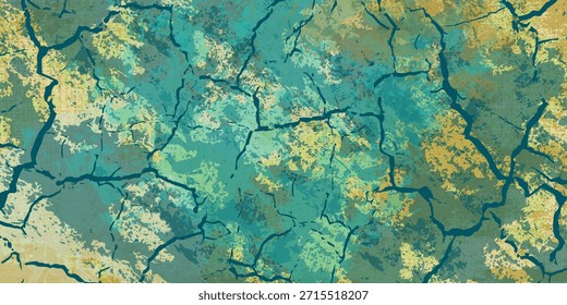 Veined grunge background or scratched texture with vintage feeling and different color patterns: yellow (beige); green; blue; red (orange); cyan. EPS 10