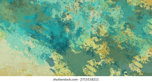 Adernfarbener Hintergrund oder gekratzte Textur mit Vintage-Gefühl und verschiedenen Farbmustern: gelb (beige); grün; blau; rot (orange); Cyan. EPS 10