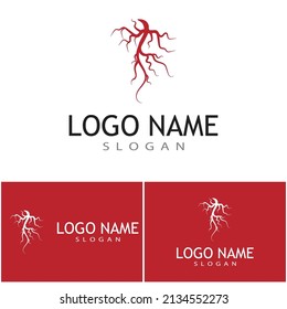Veins Logo Template vector symbol medical design