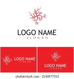 Veins Logo Template vector symbol medical design