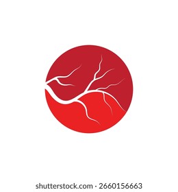 Diseño de Vector y símbolo de logotipo de venas