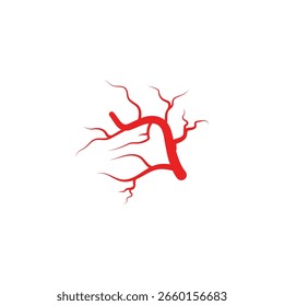 Veins logo vector and symbol design