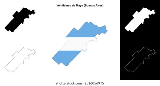 Conjunto de mapas do departamento Veinticinco de Mayo (Buenos Aires)