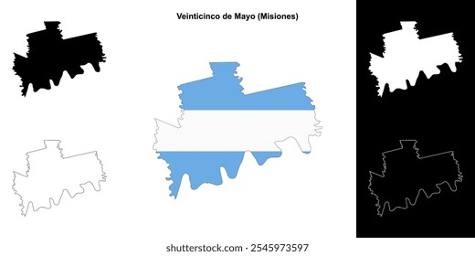 Conjunto de mapas do departamento de Veinticinco de Mayo (Misiones)