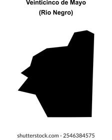 Veinticinco de Mayo department (Rio Negro) blank outline map