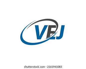 VEJ letter creative modern elegant swoosh logo design