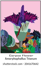flor de cadáver abstracto de vektor apta para colgar tarjetas y pegatinas 