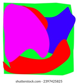 Vektor background that has green blue purple and red