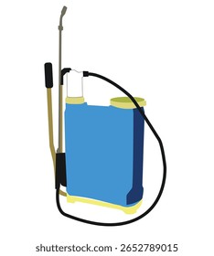 pulverizador de mochila vektor para pesticidas ou fertilizantes. Ícone plano do pulverizador de pressão