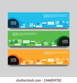 vektor banner template web  abstrack geometric  modern