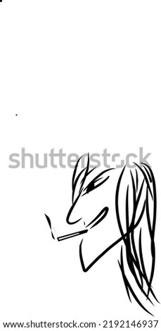 Vektor a boy smoking cigarrete