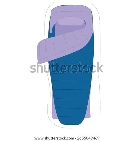 vektor Bright sleeping bag adds cozy camping rest, 