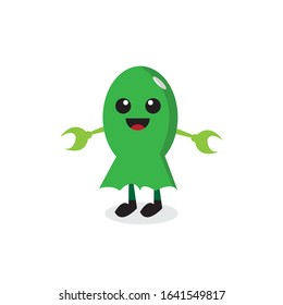 vektor design Cute monster green eps 10.